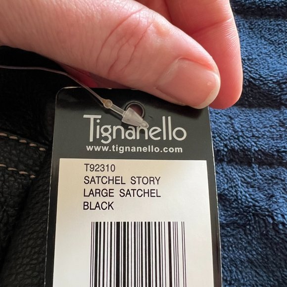 Tignanello Black Large Leather Satchel - Picture 6 of 6
